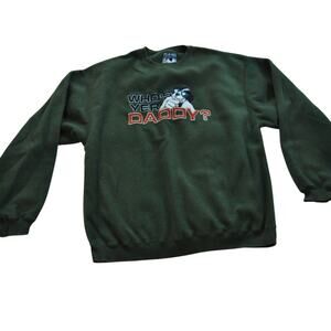 Big Dogs "Who's Yer Daddy" Polar Wear Green Fleece Medium